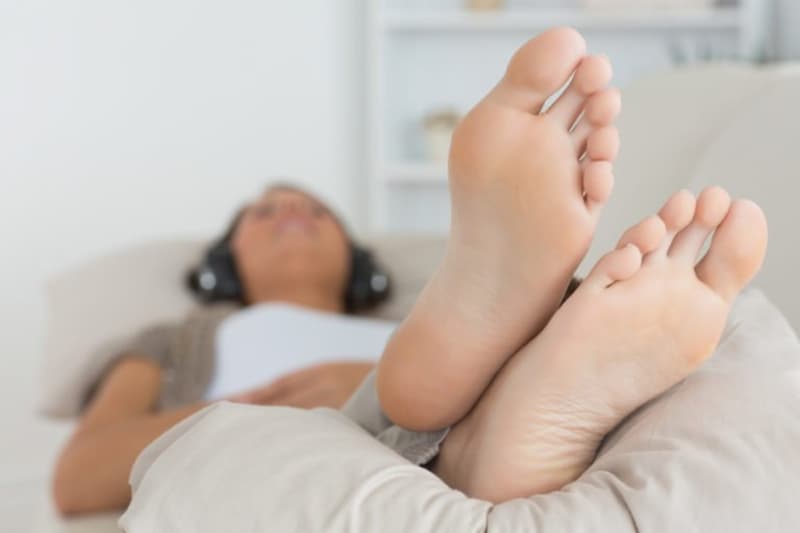 feet up to stop fatigue