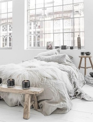 Hygge style scandi bed