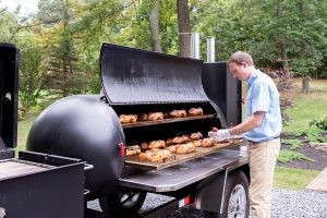 Barbecue_Smoker_Trailer_Spatchcocked_Chickens_30_Checking_Temp