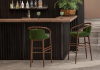 wooden barstools near a