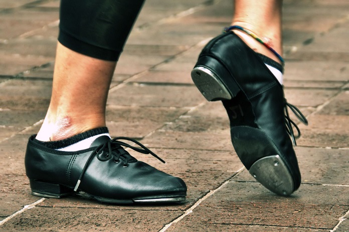 a dancer wearing tap shoes