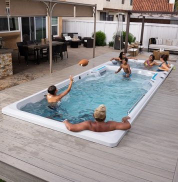 swim spa in your home, garden